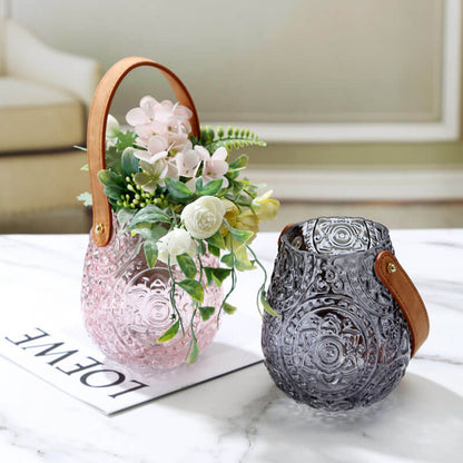 Lighteme Simple Embossed Glass Vase