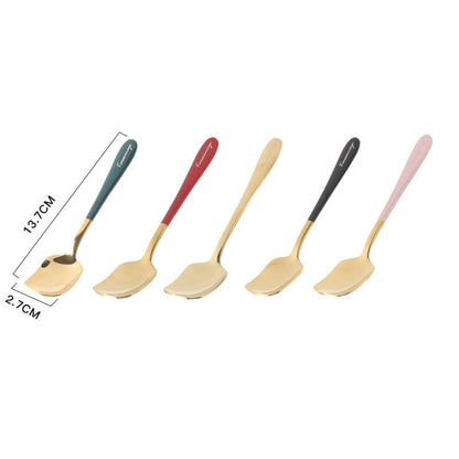Lighteme Simple Stainless Steel Dessert Spoon 5pcs Set