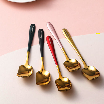 Lighteme Simple Stainless Steel Dessert Spoon 5pcs Set
