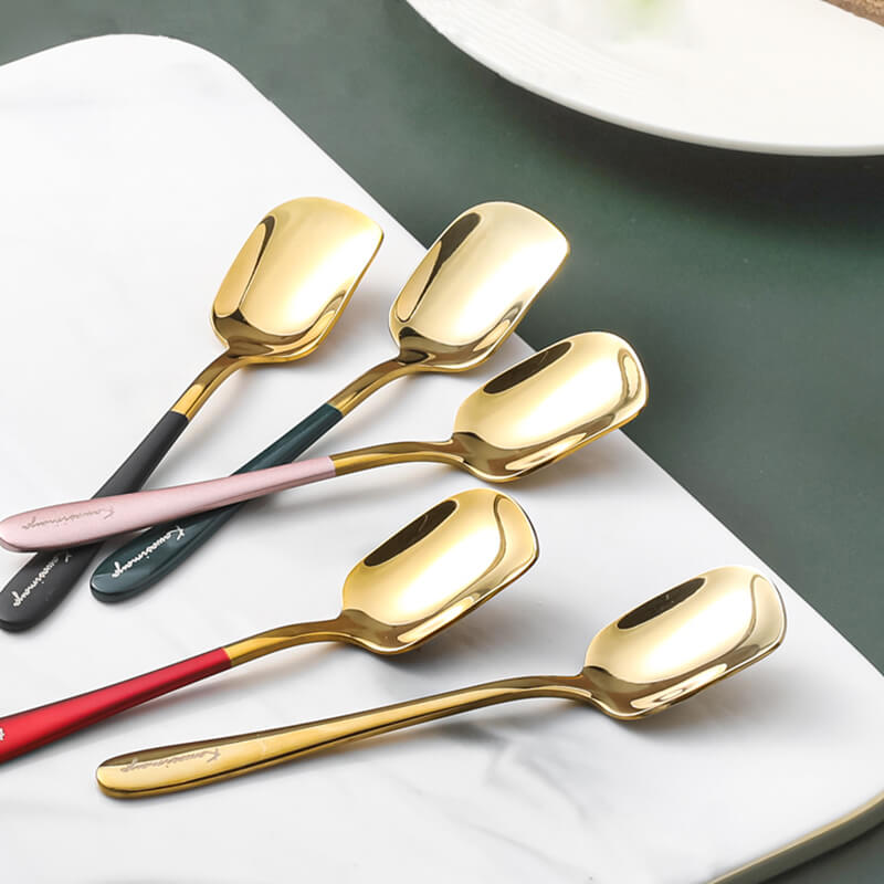 Lighteme Simple Stainless Steel Dessert Spoon 5pcs Set
