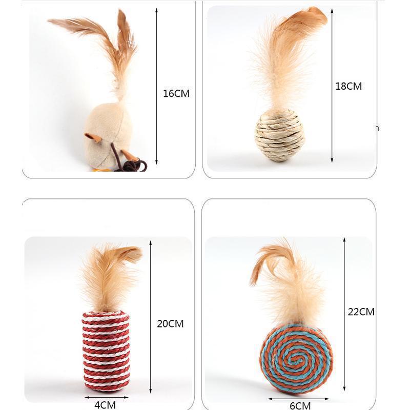 Lighteme Simulation Mouse Funny Cat Stick Set 7-piece