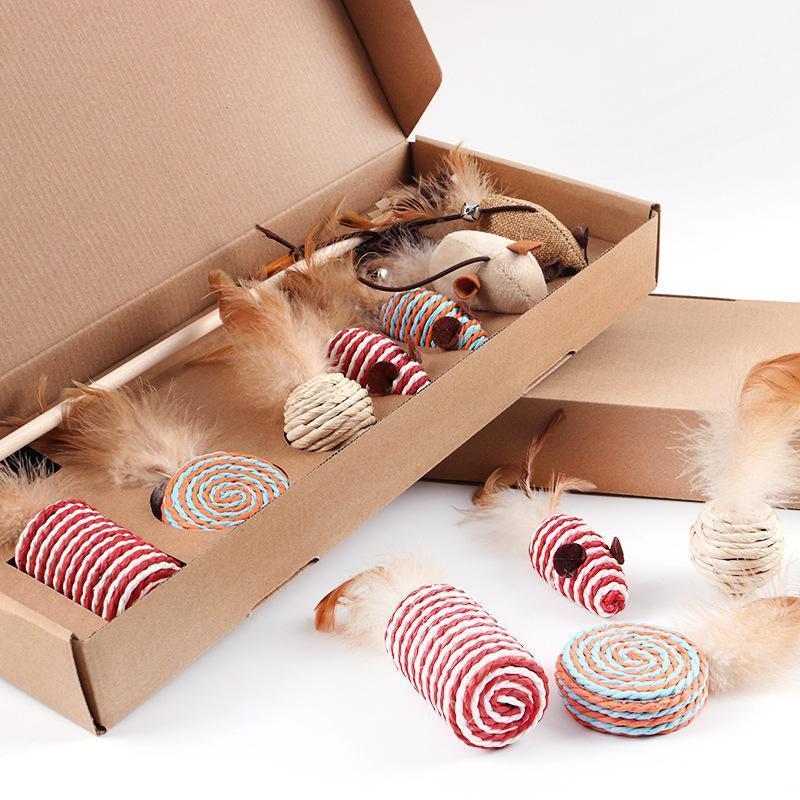 Lighteme Simulation Mouse Funny Cat Stick Set 7-piece