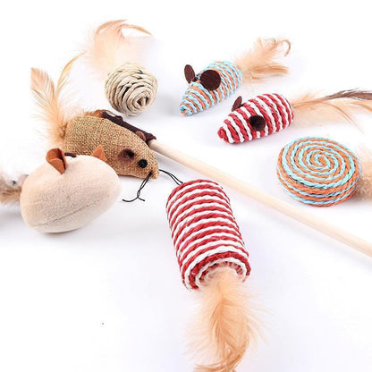 Lighteme Simulation Mouse Funny Cat Stick Set 7-piece