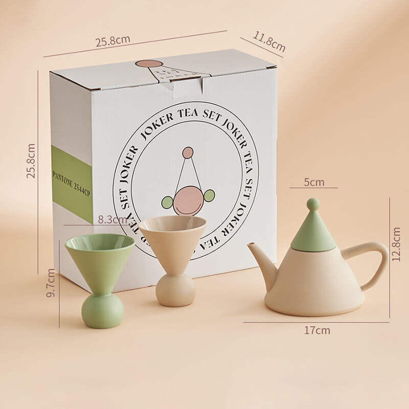 Ensemble de théière en céramique Lighteme à petit chapeau pointu
