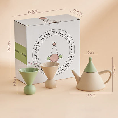 Ensemble de théière en céramique Lighteme à petit chapeau pointu