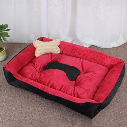Lighteme Soft Short Plush Large Dog Sofa Bed (no bone pillow)  (5 colors & 5 sizes)