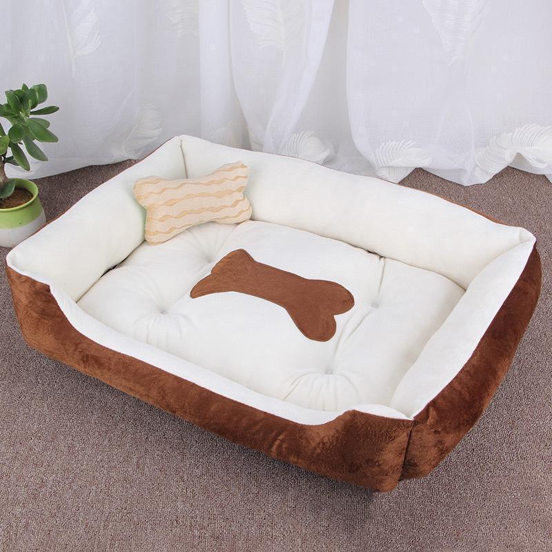Lighteme Soft Short Plush Large Dog Sofa Bed (no bone pillow)  (5 colors & 5 sizes)