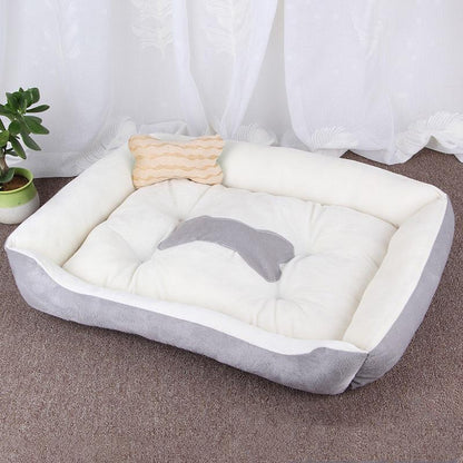 Lighteme Soft Short Plush Large Dog Sofa Bed (no bone pillow)  (5 colors & 5 sizes)