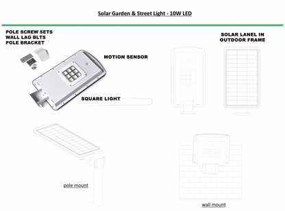 Lighteme 10 Watt Solar Street Light