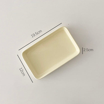 Moule à pâtisserie carré simple en céramique de couleur unie Lighteme
