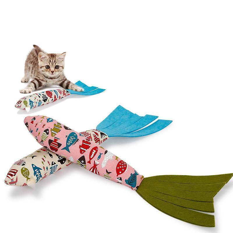 Lighteme Sound Paper Cat Toy Fish Shape (2 colors)