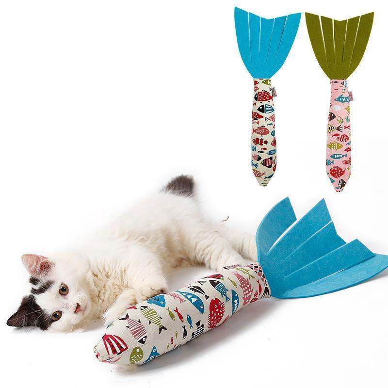 Lighteme Sound Paper Cat Toy Fish Shape (2 colors)
