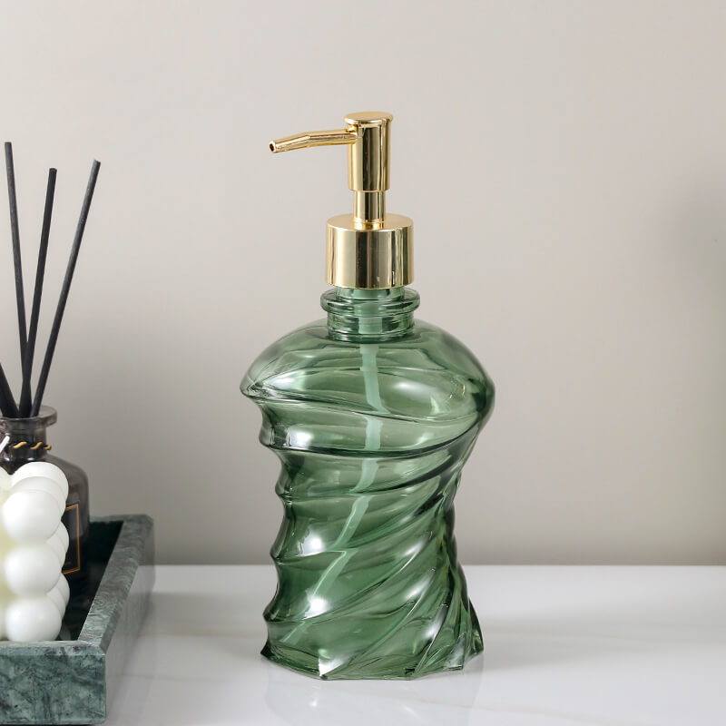 Lighteme Spiral Glass Soap Dispenser