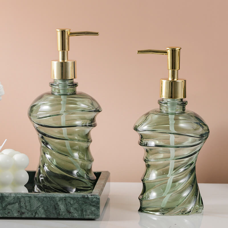 Lighteme Spiral Glass Soap Dispenser