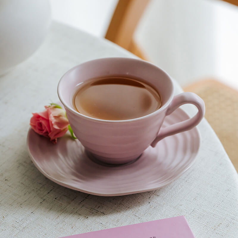 Tasse et soucoupe en céramique à motif spirale Lighteme 