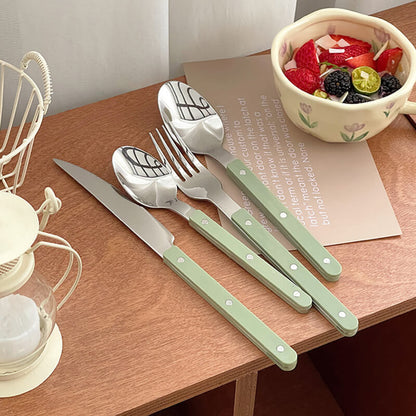 Lighteme Splicing Stainless Steel Flatware 4Pcs Set