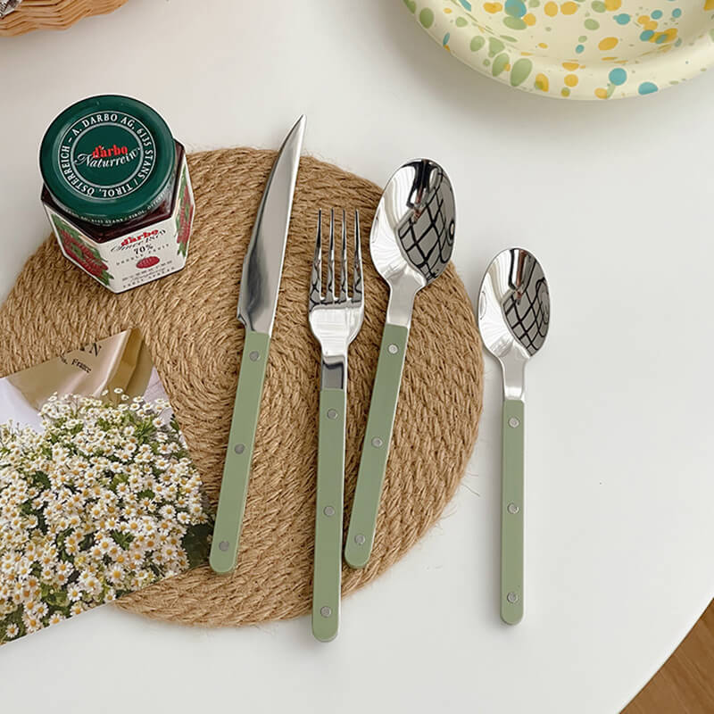 Lighteme Splicing Stainless Steel Flatware 4Pcs Set