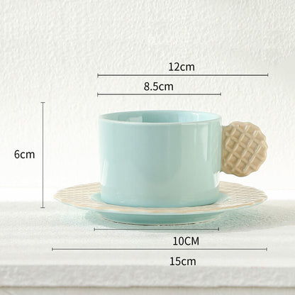 Lighteme Spring Biscuit Ceramic Cup and Saucer