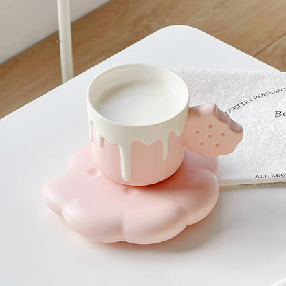 Lighteme Spring Biscuit Ceramic Cup and Saucer