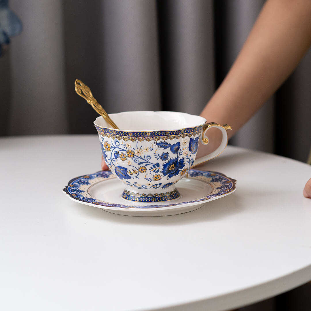 Lighteme Spring Floral Bone China Cup and Saucer