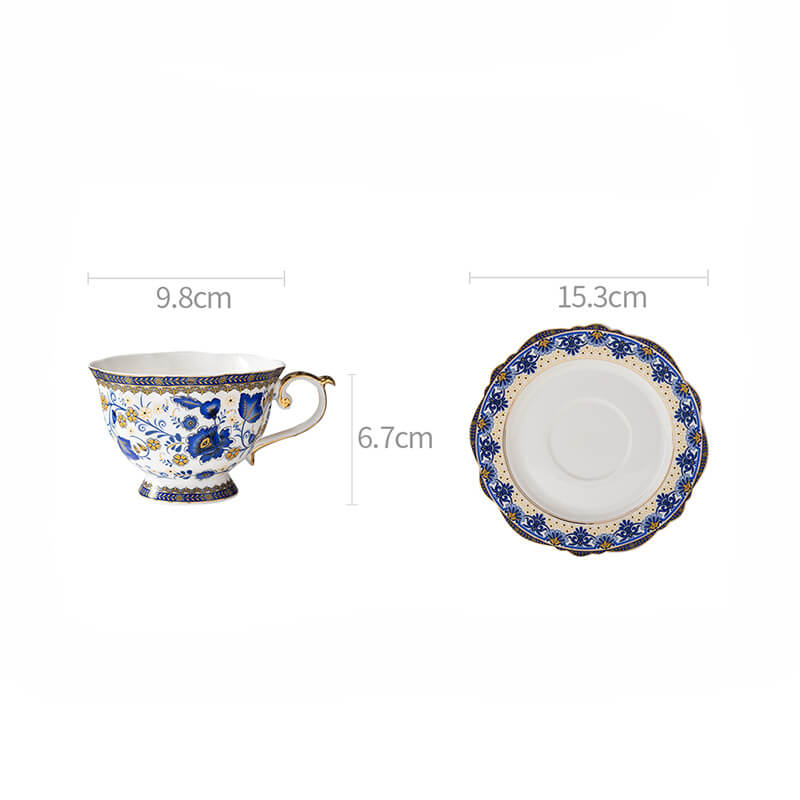 Lighteme Spring Floral Bone China Cup and Saucer