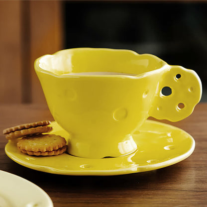 Lighteme Spring Hollow Ceramic Cups and Saucers