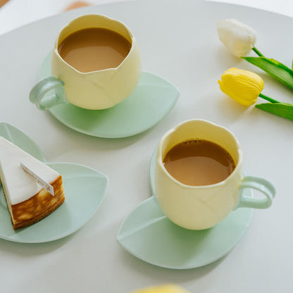 Lighteme Spring Tulip Ceramic Cup and Saucer