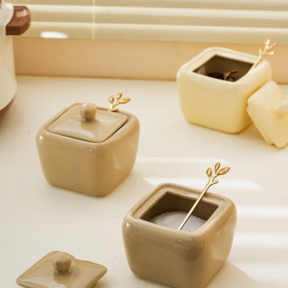 Lighteme Square Ceramic Seasoning Jar Set