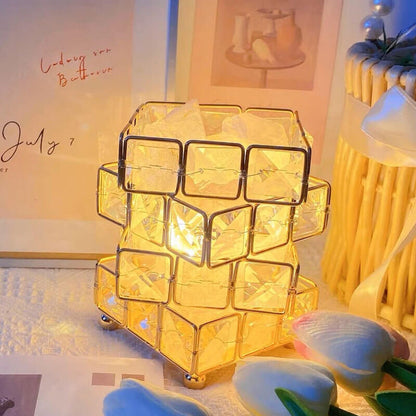 Lighteme Square Salt Stone Crystal Lamp