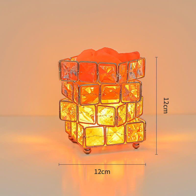 Lighteme Square Salt Stone Crystal Lamp