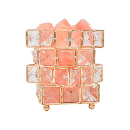 Lighteme Square Salt Stone Crystal Lamp