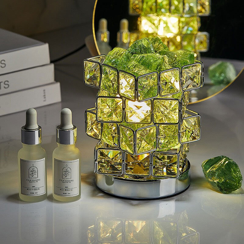 Lighteme Square Salt Stone Crystal Lamp