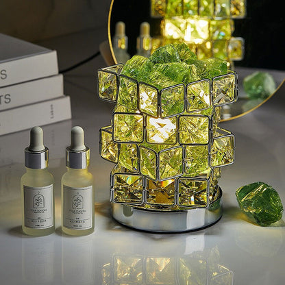 Lighteme Square Salt Stone Crystal Lamp