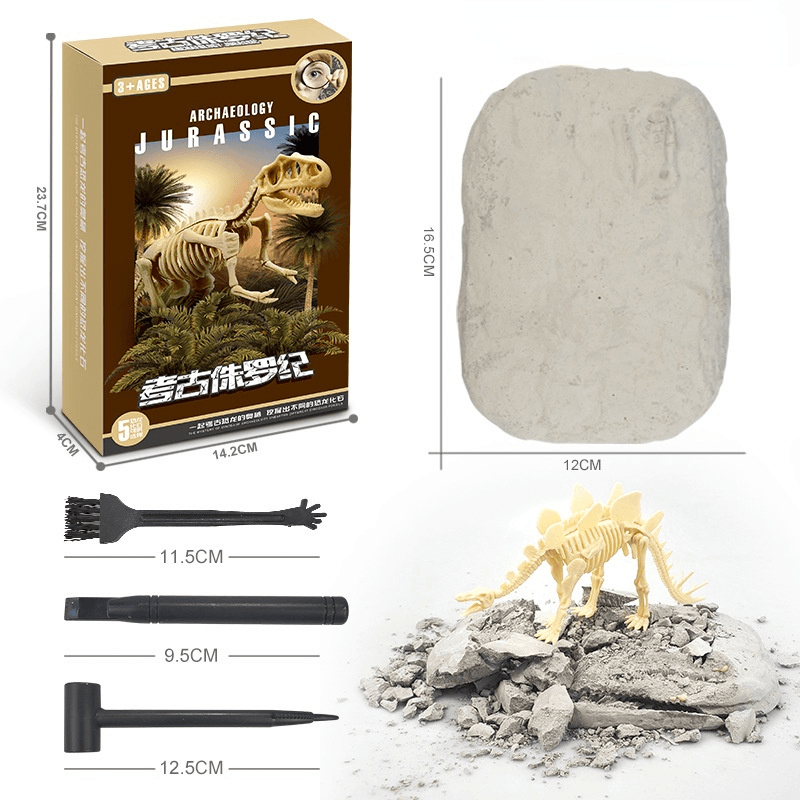 Lighteme Dinosaurier-Fossilien-Ausgrabungsset für Kinder – Komplettset