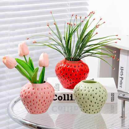 Lighteme Strawberry Ceramic Vase