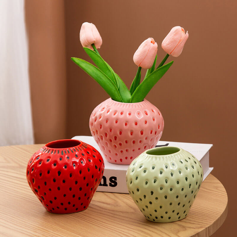Lighteme Strawberry Ceramic Vase