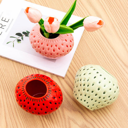 Lighteme Strawberry Ceramic Vase