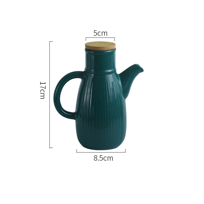 Lighteme Stripe Solid Color Ceramic Oil Bottle