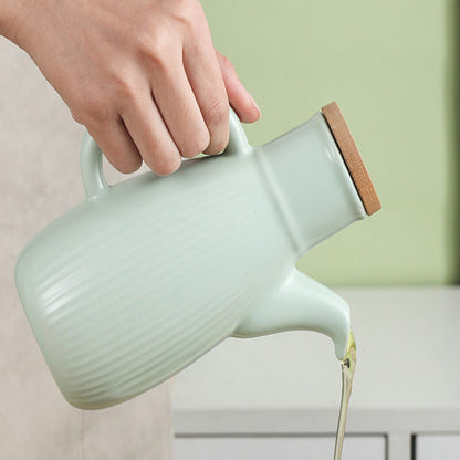 Lighteme Stripe Solid Color Ceramic Oil Bottle