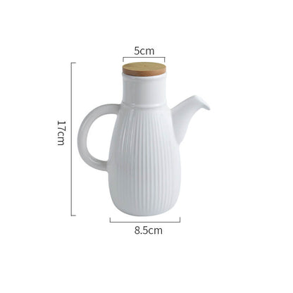 Lighteme Stripe Solid Color Ceramic Oil Bottle