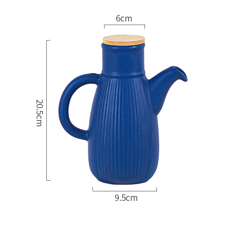 Lighteme Stripe Solid Color Ceramic Oil Bottle