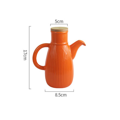 Lighteme Stripe Solid Color Ceramic Oil Bottle