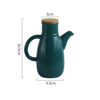 Lighteme Stripe Solid Color Ceramic Oil Bottle