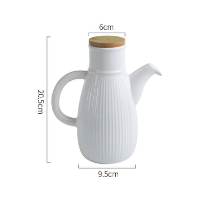 Lighteme Stripe Solid Color Ceramic Oil Bottle