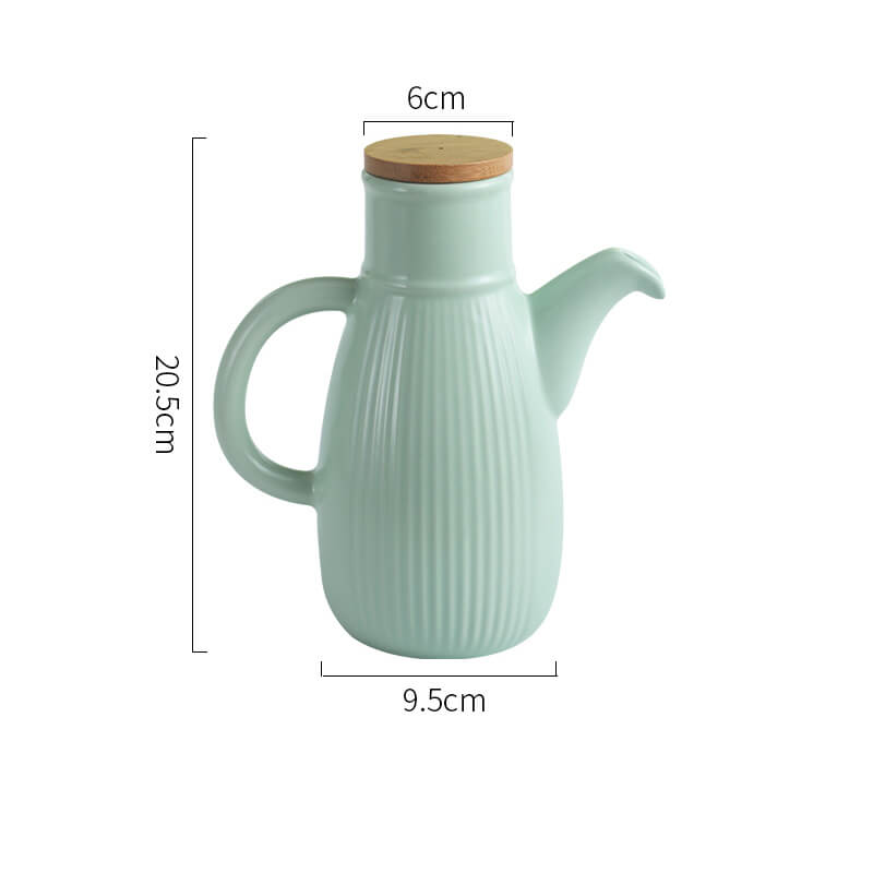 Lighteme Stripe Solid Color Ceramic Oil Bottle