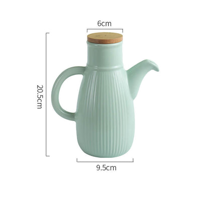 Lighteme Stripe Solid Color Ceramic Oil Bottle