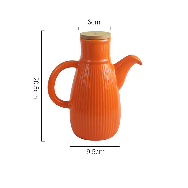 Lighteme Stripe Solid Color Ceramic Oil Bottle