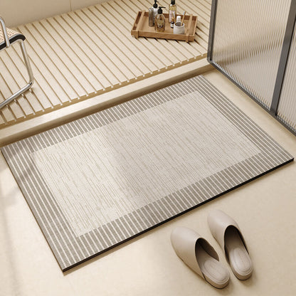 Tapis de bain Lighteme en boue de diatomées rayée