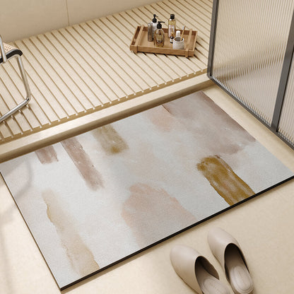 Tapis de bain Lighteme en boue de diatomées rayée