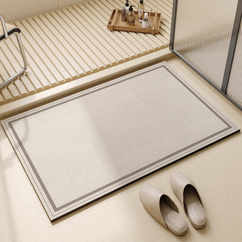 Tapis de bain Lighteme en boue de diatomées rayée